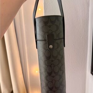 NEW Coach Black Suede Interior Wine Tote